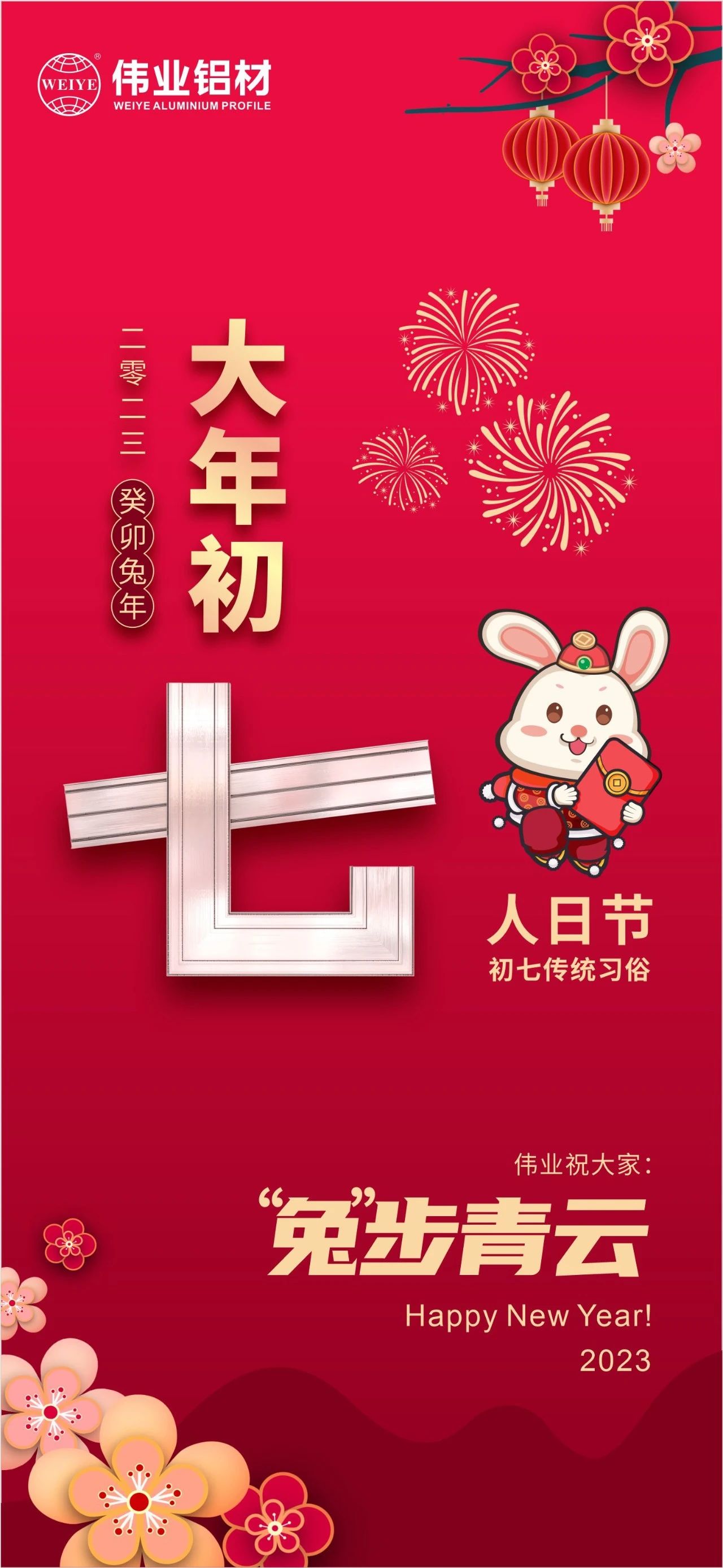 大年初七·人日節(jié)｜偉業(yè)祝您“兔”步青云！