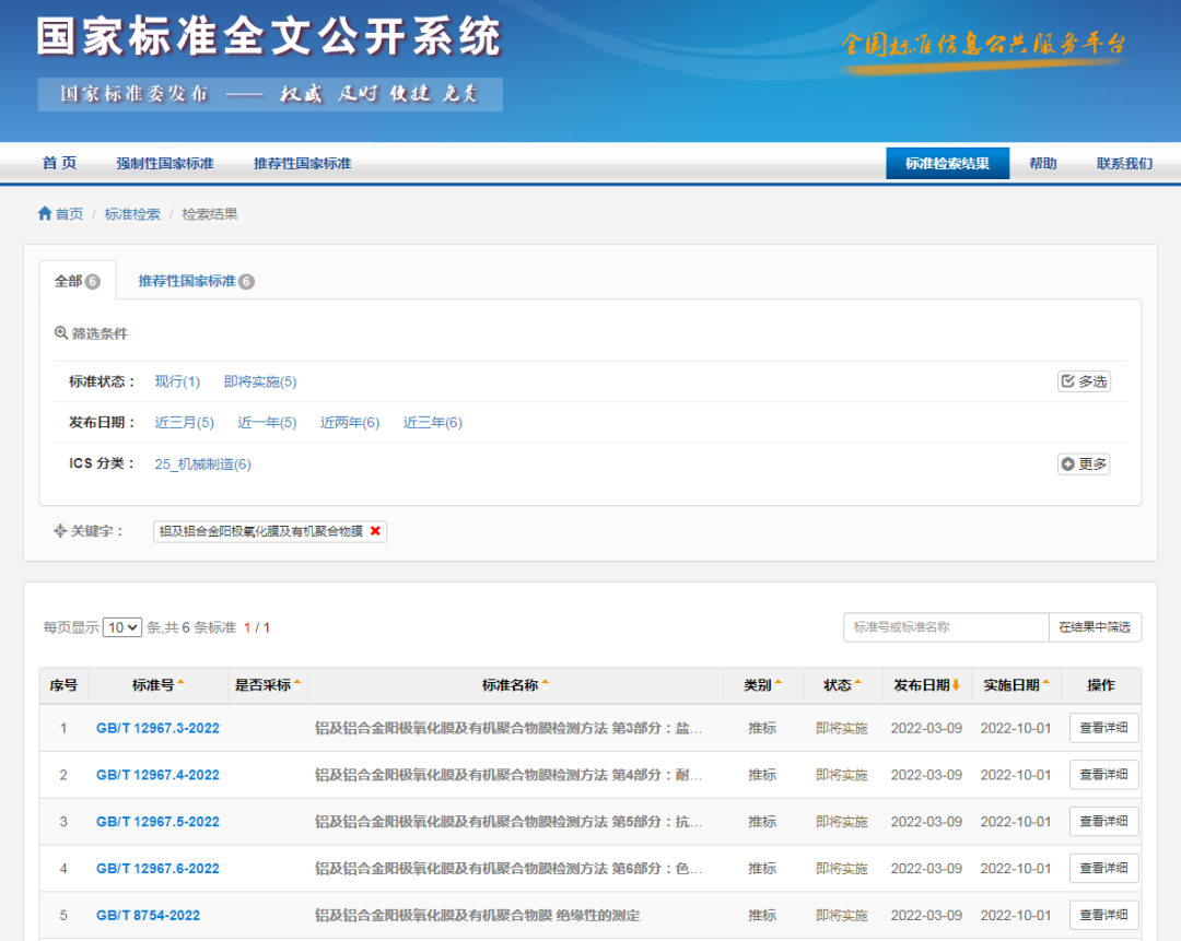 偉業(yè)集團參與修訂的四項鋁表面處理國家標準正式發(fā)布，將于10月1日實施